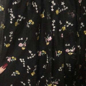 gb social floral embroidered gown